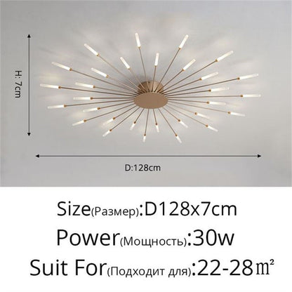 Premium Nordic Styled Firework Shape Ceiling Light