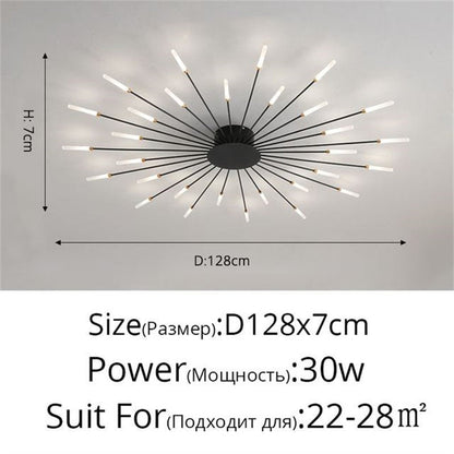 Premium Nordic Styled Firework Shape Ceiling Light