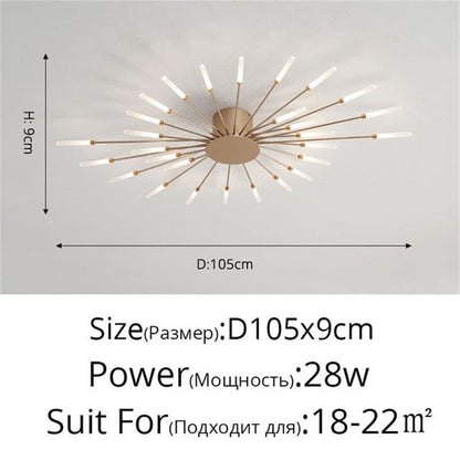 Premium Nordic Styled Firework Shape Ceiling Light