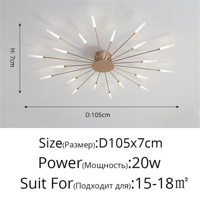 Premium Nordic Styled Firework Shape Ceiling Light