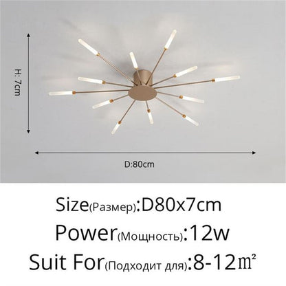 Premium Nordic Styled Firework Shape Ceiling Light