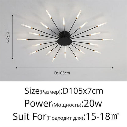 Premium Nordic Styled Firework Shape Ceiling Light