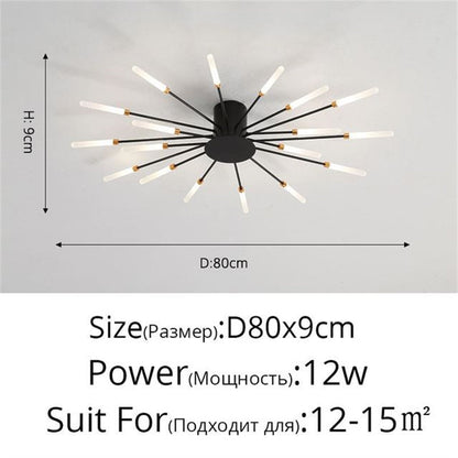 Premium Nordic Styled Firework Shape Ceiling Light